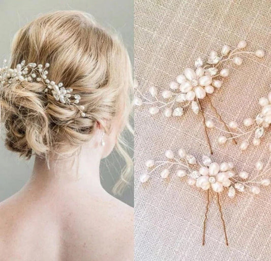 1pc Bridal Hair Accessories Bridal Wedding Hair Pin/ Comb/ Clip, Wedding Hair Accessories Crystal Diamante Pearl, Bridesmaid Hair Accessories - Floralific