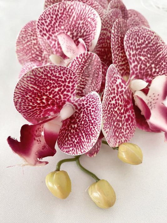 Artificial Orchid, Flowers Gift for Her, Real Look Orchids, Dark Pink Speckled Orchid, Artificial Flowers, Pink Flowers, Faux Orchid Flower - Floralific