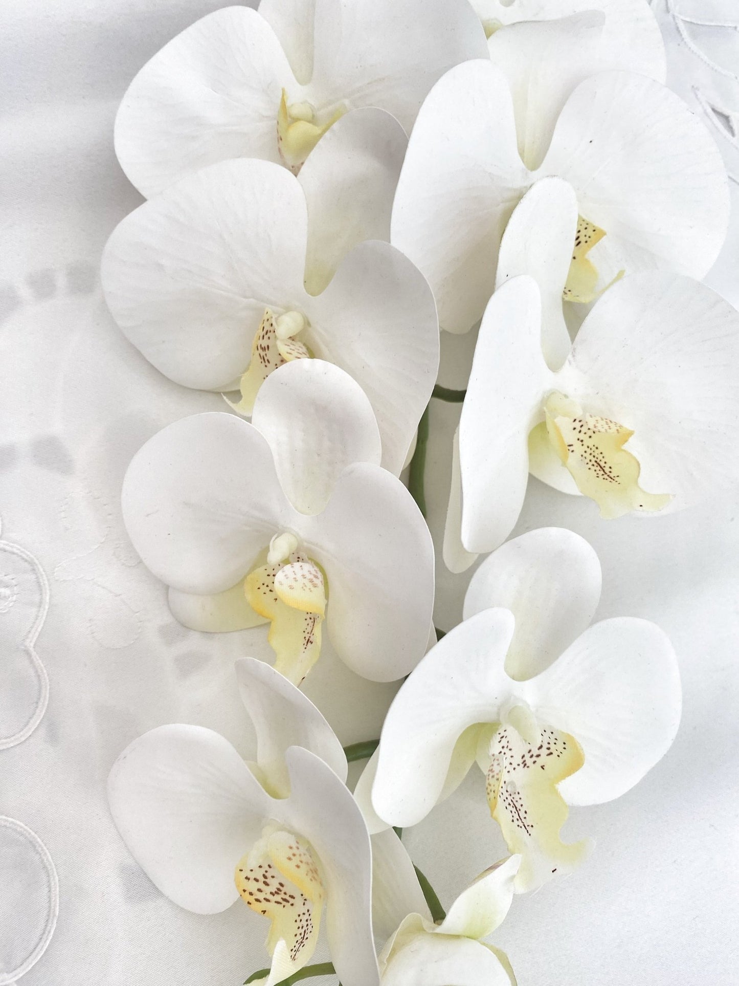 Artificial Orchid, Flowers Gift for Her, Real Look Orchids, Large Whit ...