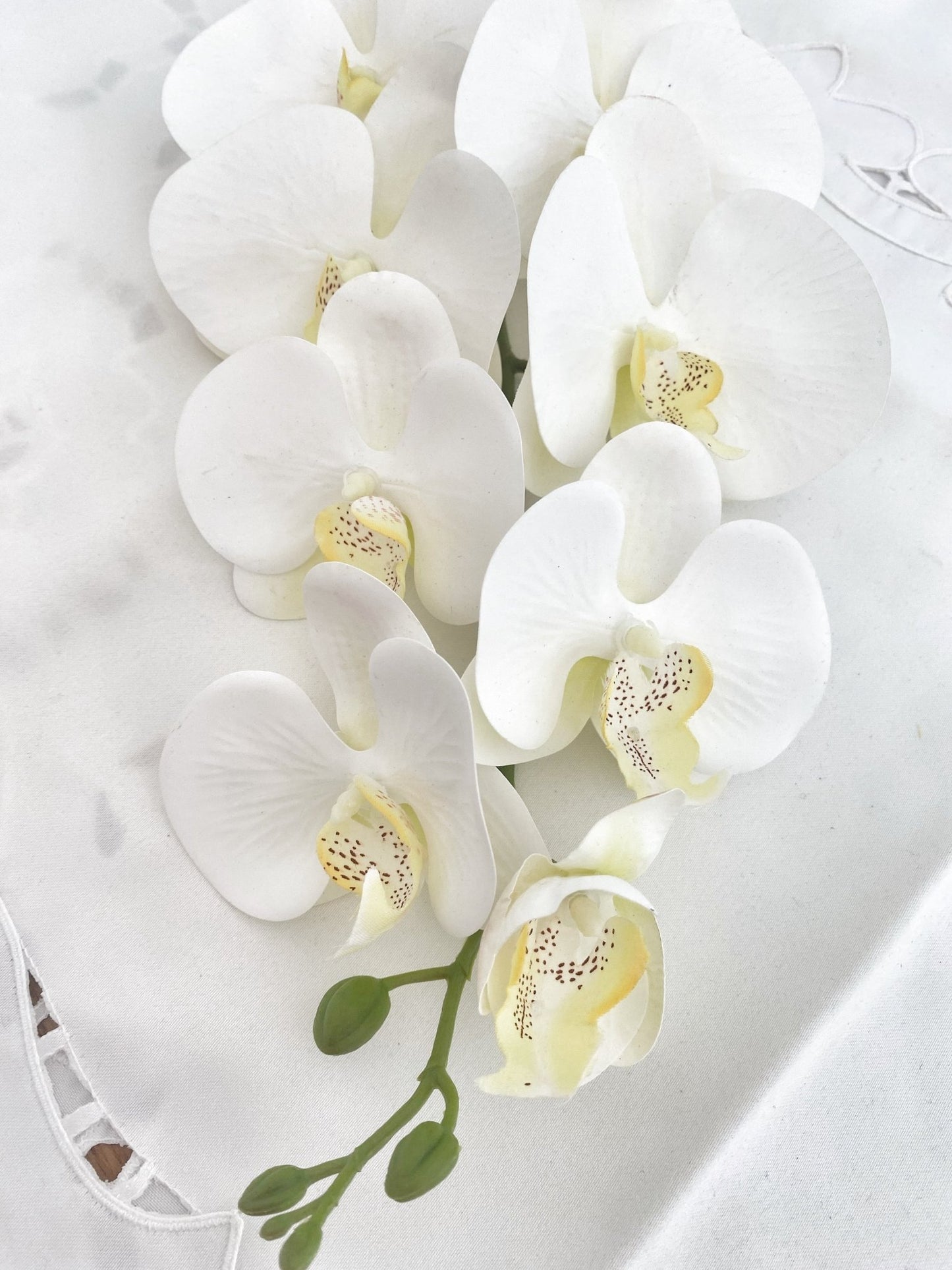 Artificial Orchid, Flowers Gift for Her, Real Look Orchids, Large Whit ...