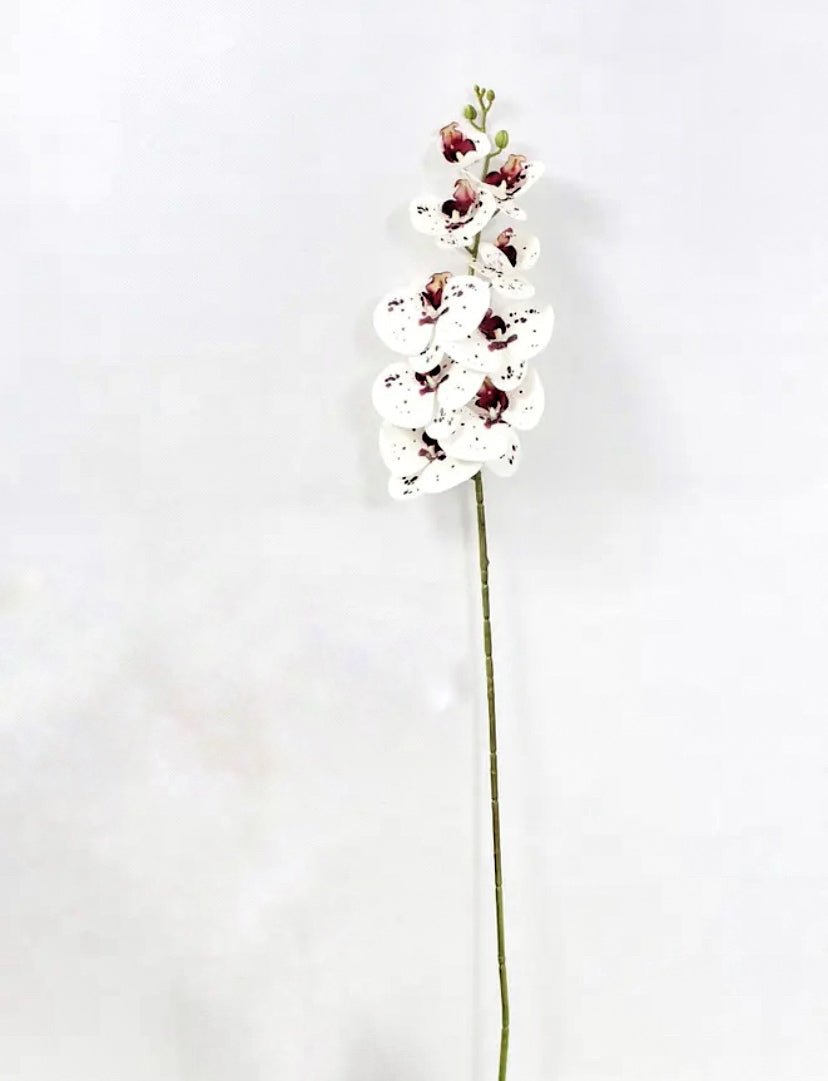 Artificial Orchid, Flowers Gift for Her, Real Touch Orchids White & Red Spotted Orchid White Flowers Faux Artificial Flowers Wedding Flowers - Floralific