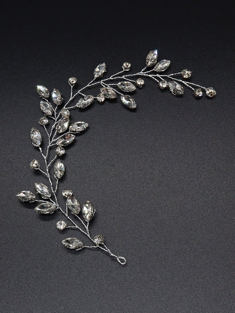 Bridal Wedding Hair Accessories Crystal Hair Vine Tiara Silver, Gold, Rose Gold - Floralific